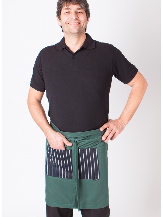 Avental Cintura com bolso às riscas